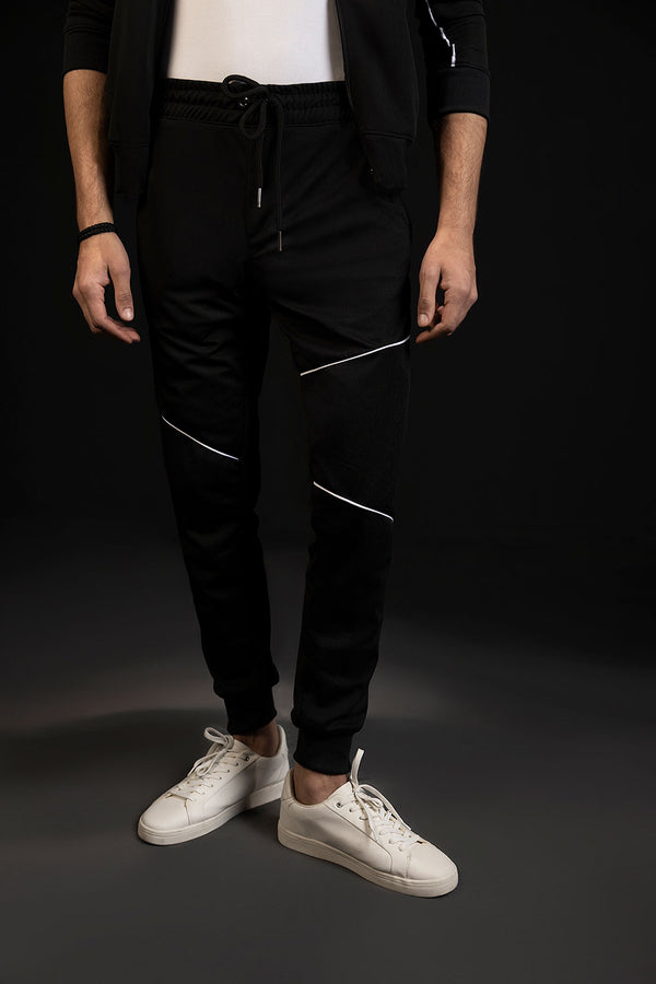 Black Piping Tracksuit