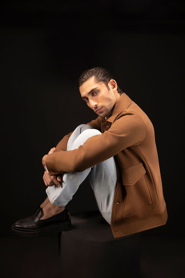 Brown Down Workwear Jacket