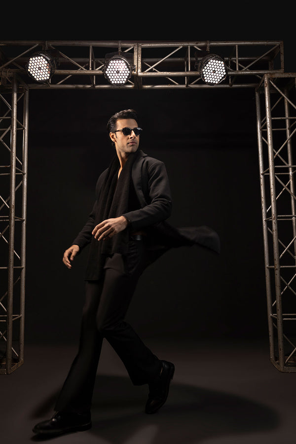 Black Wool Over Coat