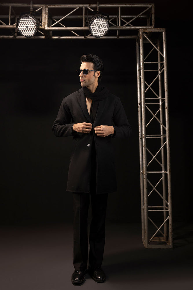 Black Wool Over Coat