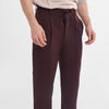 Brown Premium Elasticated Straight-Leg Trousers