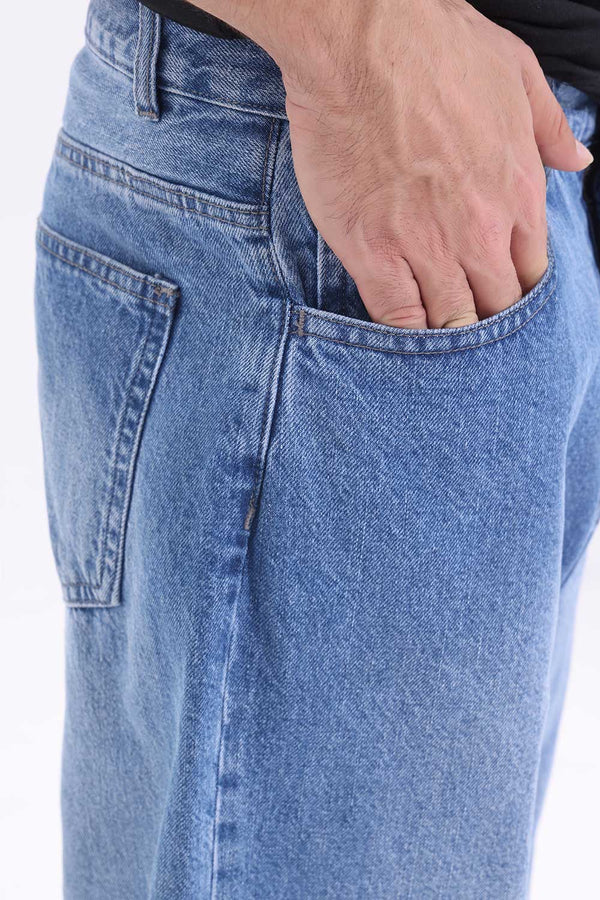 Mid Blue Baggy Fit Jeans