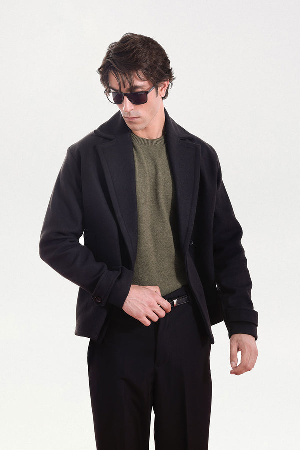 Black Wool Pea Coat