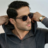 Charcoal Button-down Pullover Henley Hoodie