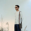 Cream Asymmetric Cardigan