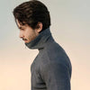 Charcoal Fisherman Knit Zip Neck Jumper