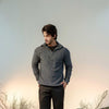 Charcoal Fisherman Knit Zip Neck Jumper