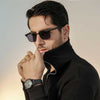 Black Fisherman Knit Zip Neck Jumper