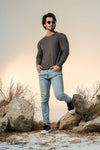 Charcoal Full Sleeves Crew Neck