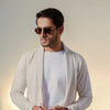 Cream Buttoned Shawl Cardigan