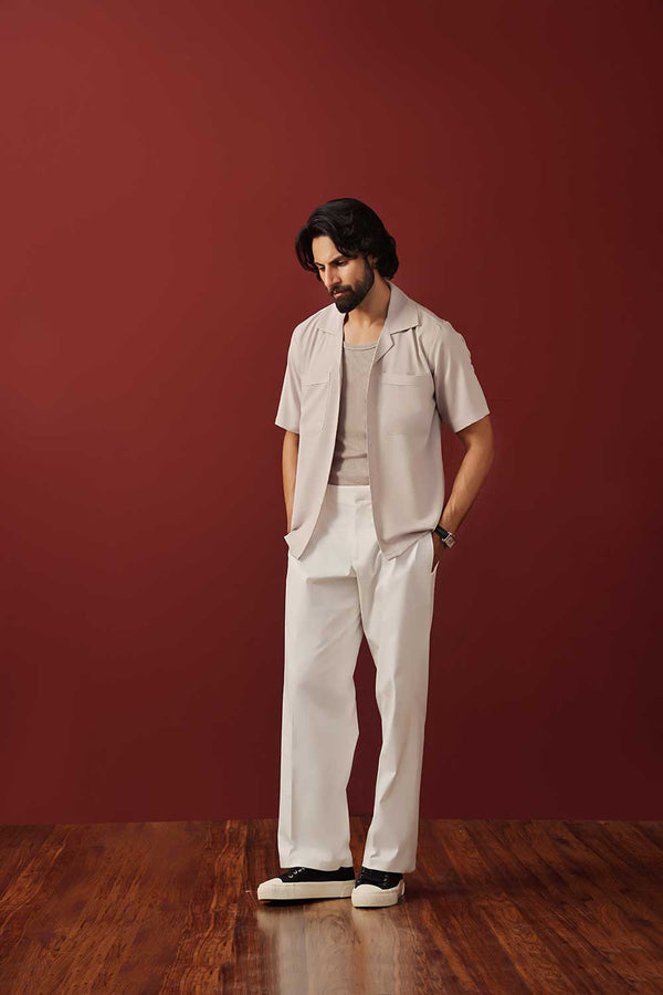 Beige Relaxed Fit Resort Shirt