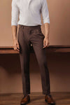 Brown Flannel High Rise Pant