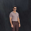 Taupe Fine Knit Polo