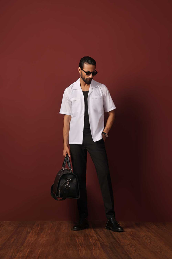 White Relaxed Fit Resort Shirt