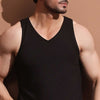 Black V Neck Organic Vest