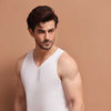 White V Neck Organic Vest