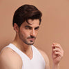 White V Neck Organic Vest