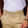 Sand Classic Cut Pleated Chino