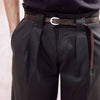 Black Wide Fit Portobello Trousers