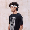 Black Abstract Printed Oversized T-Shirt