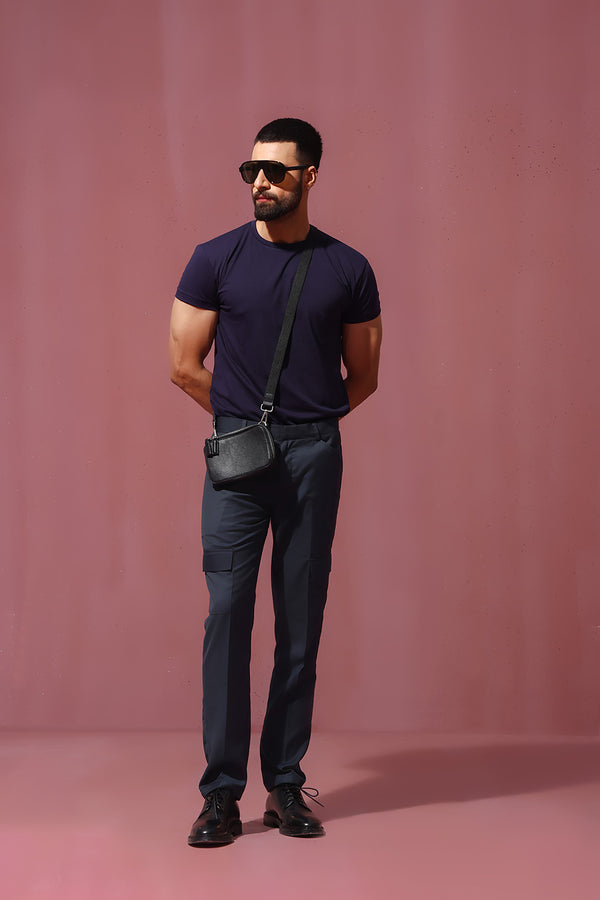 Teal Cargo Trousers