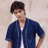 Navy Blue Base Ball Jersey Shirt