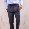 Charcoal Two Buttoned Gurkha Trousers