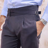 Charcoal Two Buttoned Gurkha Trousers