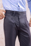 Charcoal Two Buttoned Gurkha Trousers