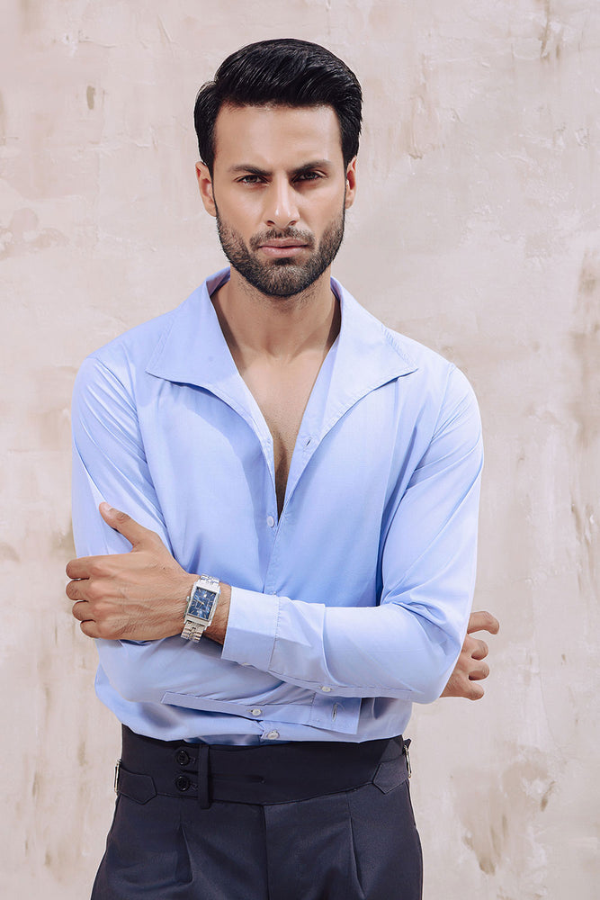 Light Blue Sailor Collar Shirt