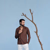 Brown Wrap Around Kimono Shirt