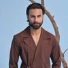 Brown Wrap Around Kimono Shirt