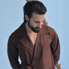 Brown Wrap Around Kimono Shirt