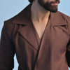 Brown Wrap Around Kimono Shirt