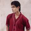Maroon Base Ball Jersey Shirt