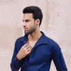 Navy Blue Sailor Collar Shirt