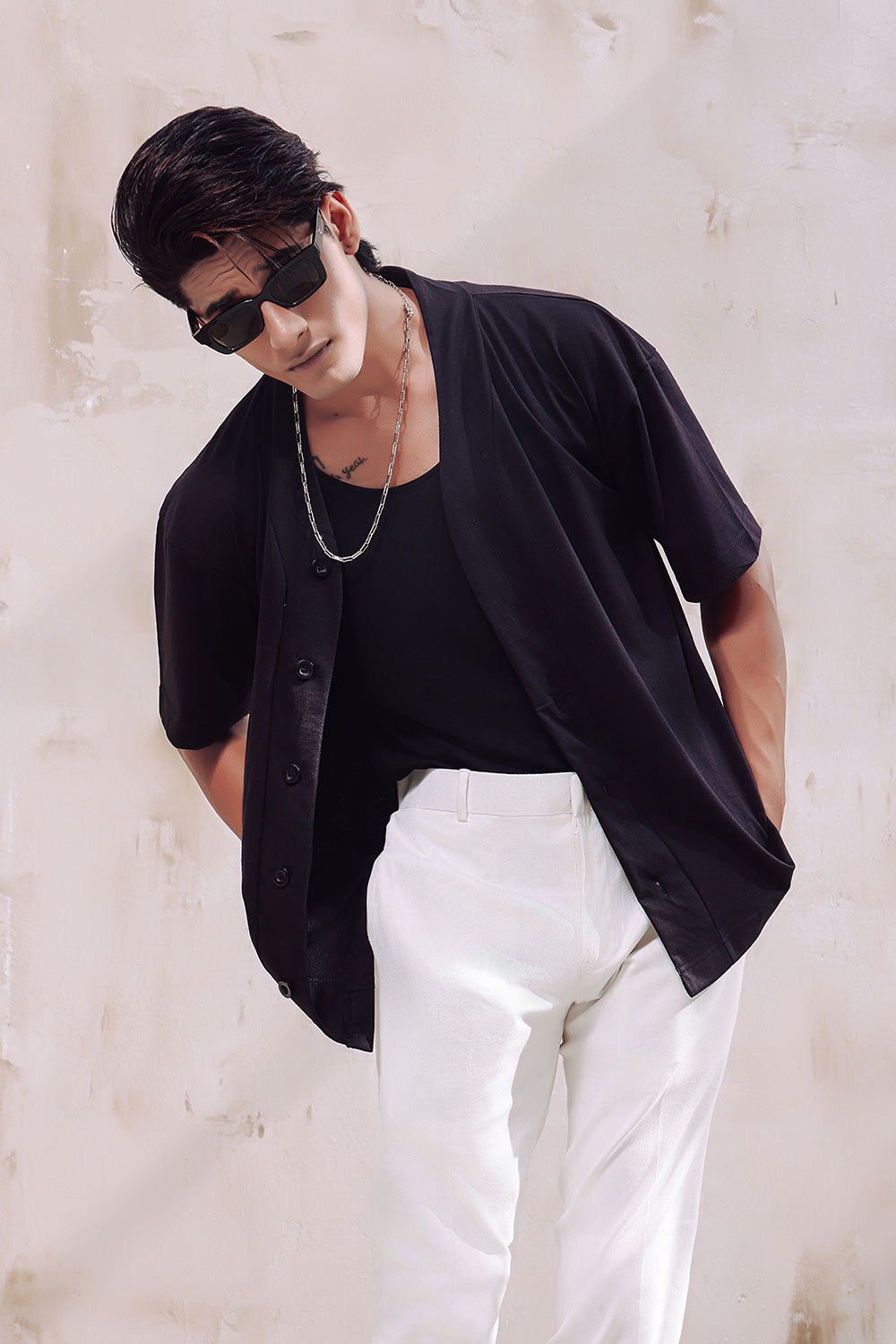 Black Base Ball Jersey Shirt