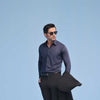Navy Blue Oxford Dress Shirt