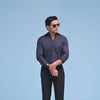 Navy Blue Oxford Dress Shirt