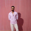 Lilac With Stand-Up Collar Shirt