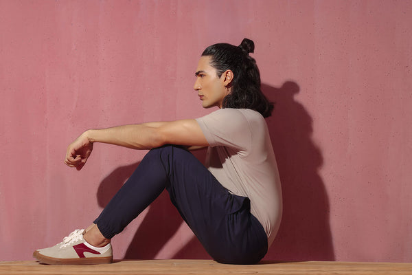 Navy Blue Slim Fit Chino Jogger Pants