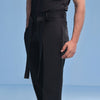 Black Wide Leg Chino with Removable Belt