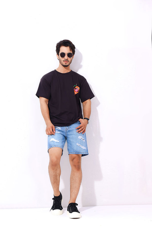 Oversized Cherry Print T-Shirt