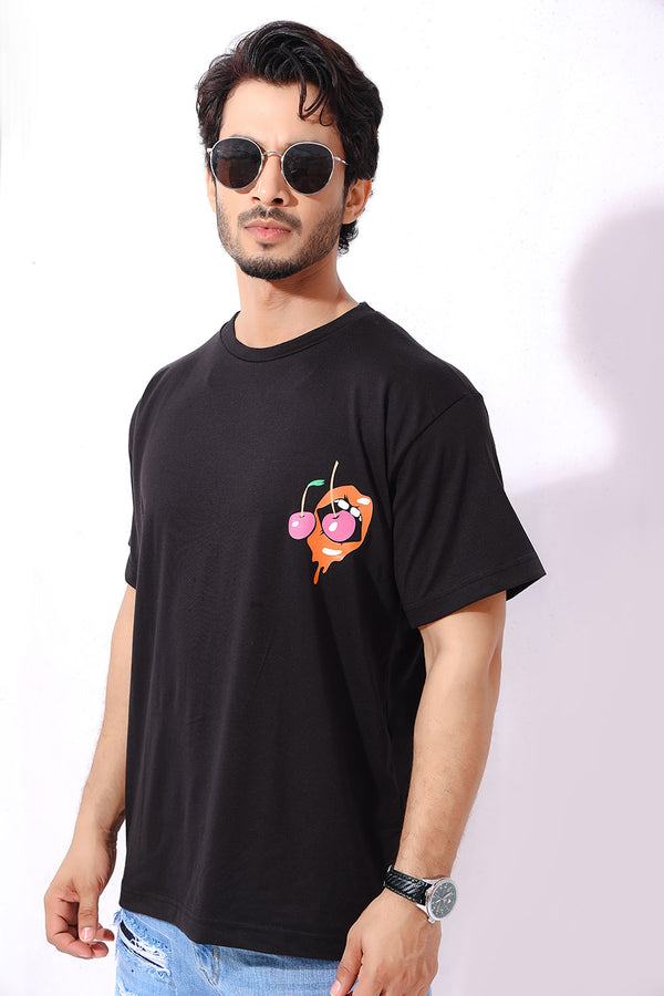 Oversized Cherry Print T-Shirt