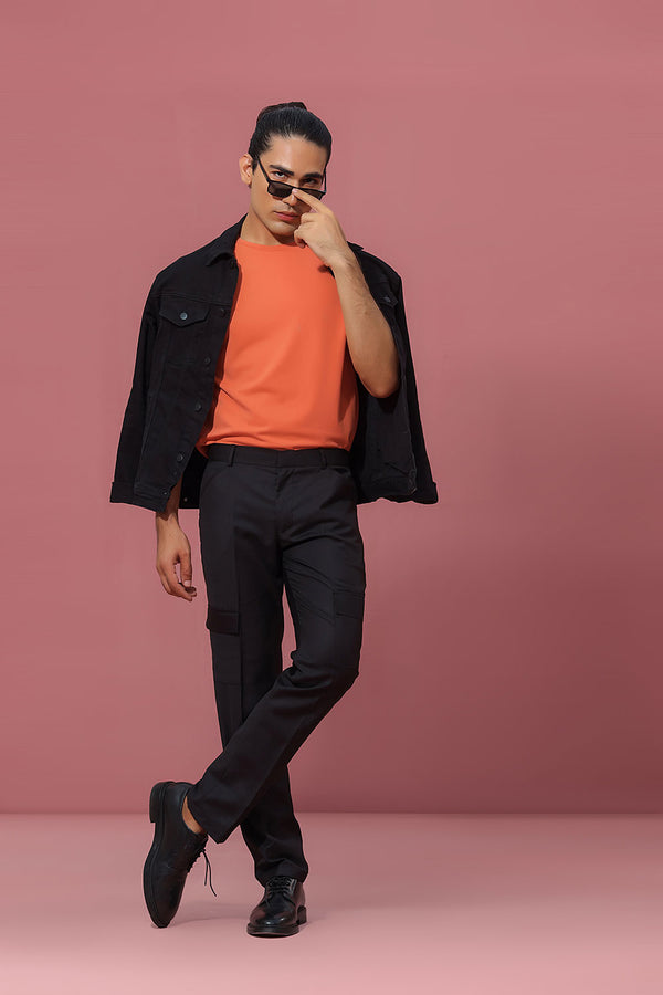 Black Cargo Trousers