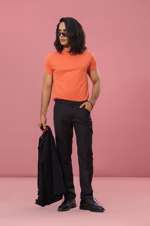 Black Cargo Trousers