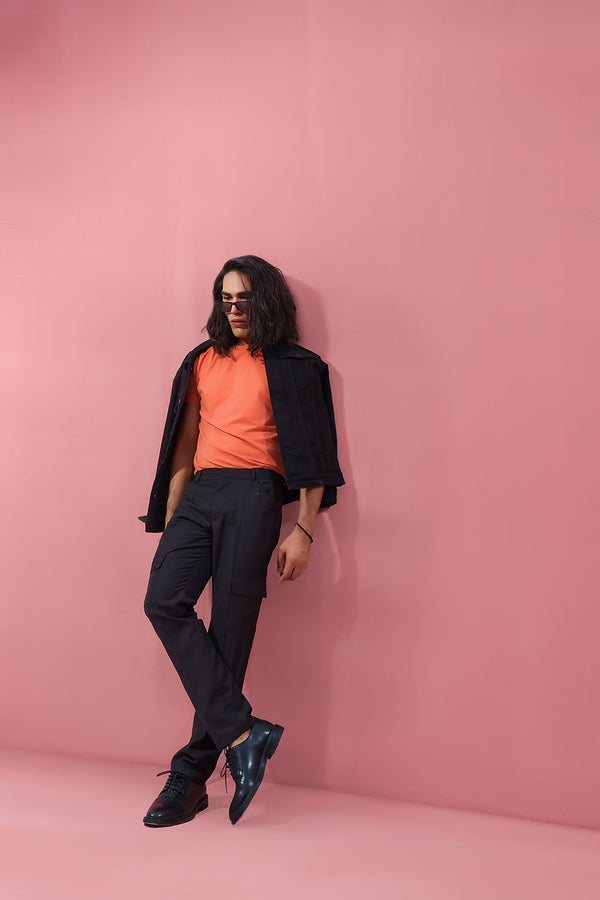 Black Cargo Trousers