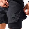 Black Active Lightweight Performance 2-in-1 Shorts