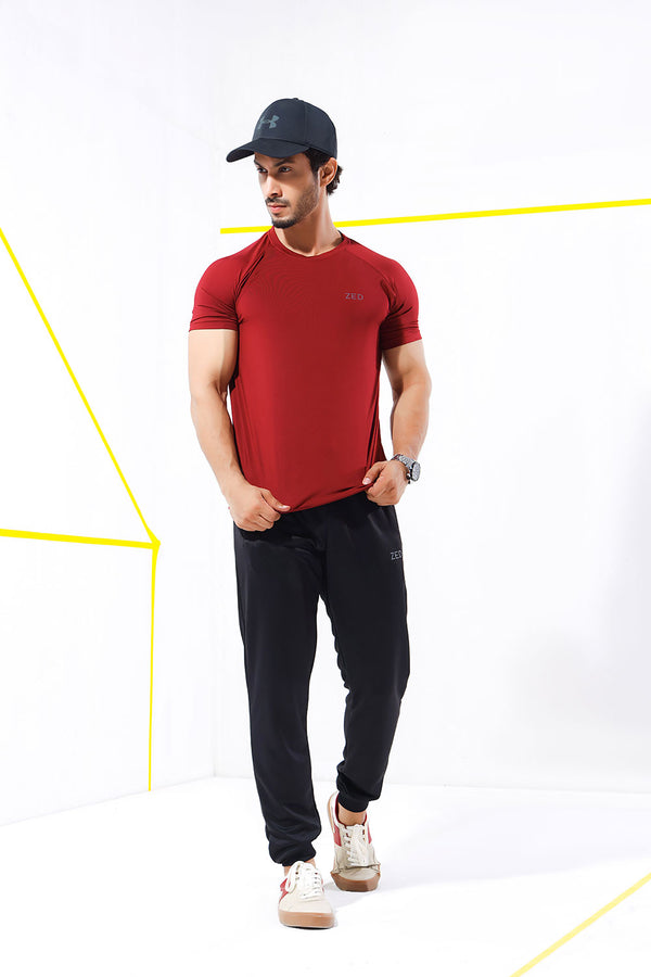 Maroon Dry-Fitt Poly Tee