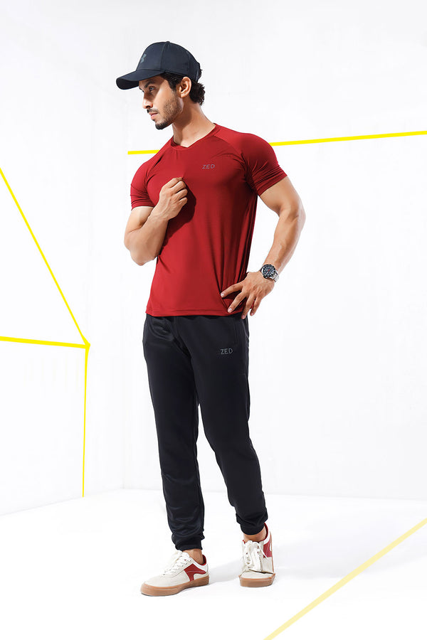 Maroon Dry-Fitt Poly Tee